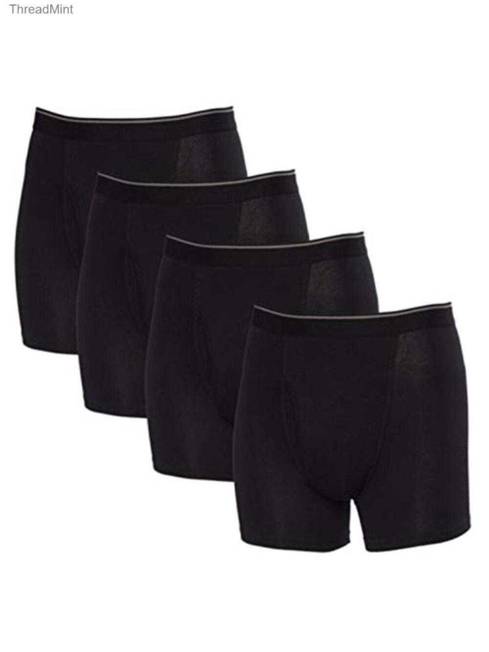 Pima Cotton Stretch Boxer Briefs 4 Pack Tag Free Mid Rise